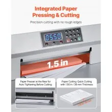 VEVOR Electric Paper Cutter, 300W Heavy Duty Paper Cutter Machine 11.8 in / 330 mm Cutting Width, 1.5 in / 38 mm Cutting Thickness, Electric Guillotine Trimmer with Casters & Infrared Function