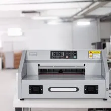 VEVOR Electric Paper Cutter, 300W Heavy Duty Paper Cutter Machine 11.8 in / 330 mm Cutting Width, 1.5 in / 38 mm Cutting Thickness, Electric Guillotine Trimmer with Casters & Infrared Function