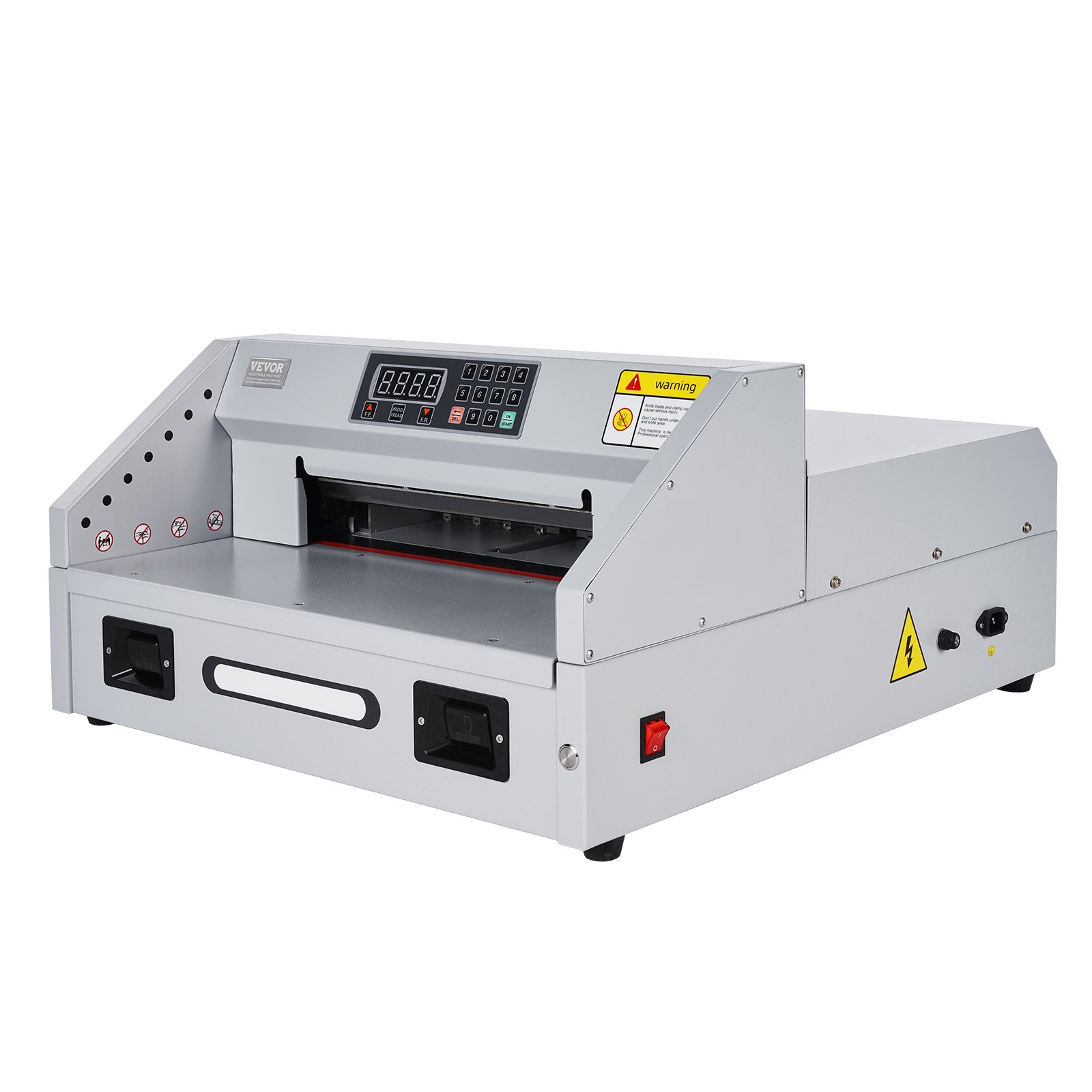 VEVOR Electric Paper Cutter, 300W Heavy Duty Paper Cutter Machine 11.8 in / 330 mm Cutting Width, 1.5 in / 38 mm Cutting Thickness, Electric Guillotine Trimmer with Casters & Infrared Function