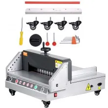 VEVOR Electric Paper Cutter, 13" /330.2mm Cutting Width, 1.57"/40mm Cutting Thickness, Desktop Paper Cutting Machine with Button Control, Electric Paper Trimmer for Office, School, Printing Plant