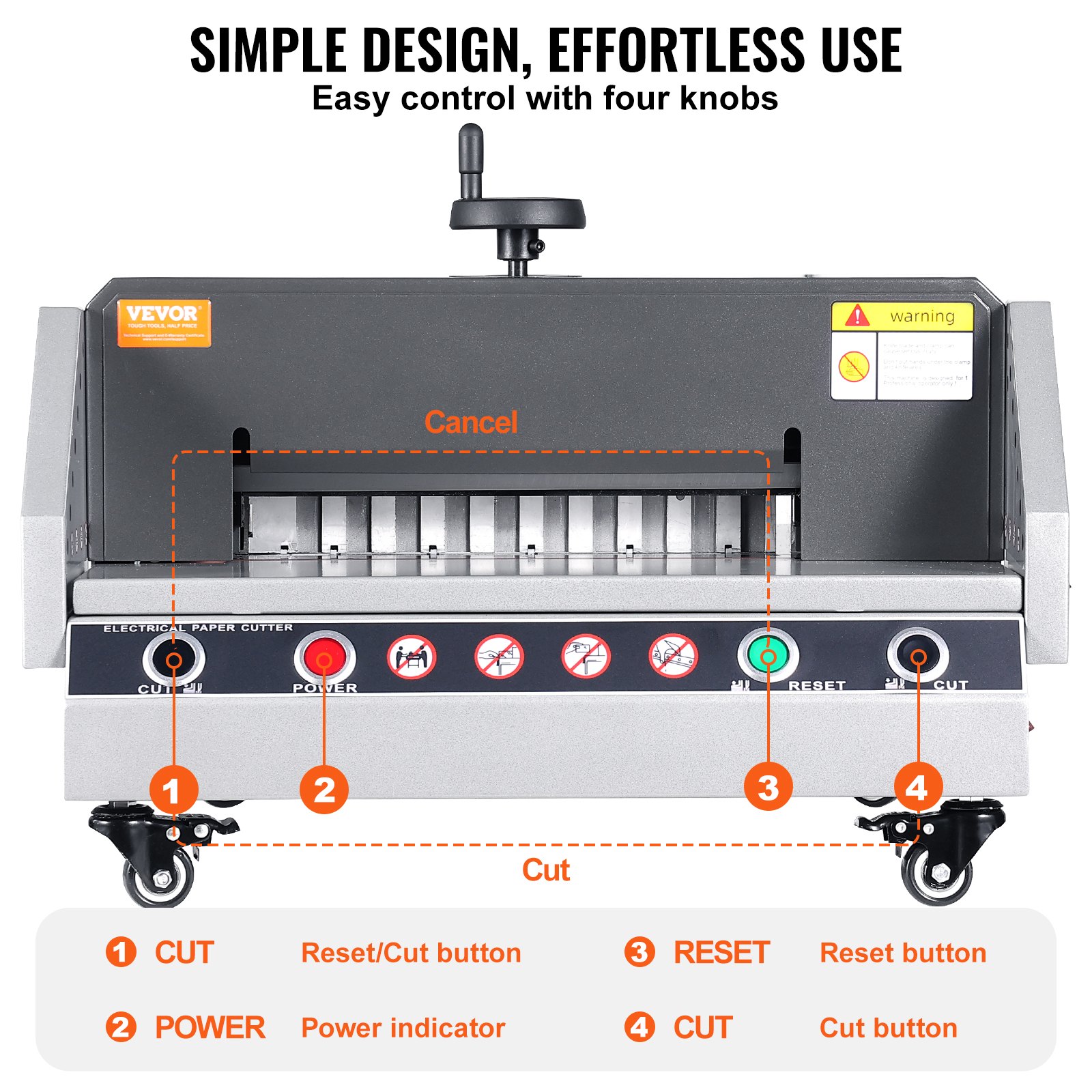 VEVOR Electric Paper Cutter, 13" /330.2mm Cutting Width, 1.57"/40mm Cutting Thickness, Desktop Paper Cutting Machine with Button Control, Electric Paper Trimmer for Office, School, Printing Plant