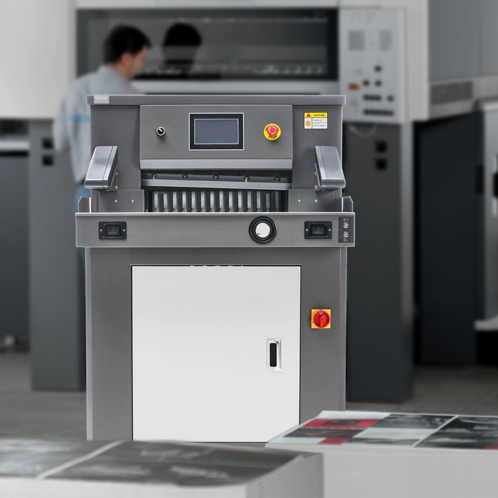 VEVOR Electric Paper Cutter, 1100W Heavy Duty Paper Cutter Machine 20.3 in / 515 mm Cutting Width, 3.1 in / 80 mm Cutting Thickness, Electric Guillotine Trimmer with Casters & 7 in Touchscreen