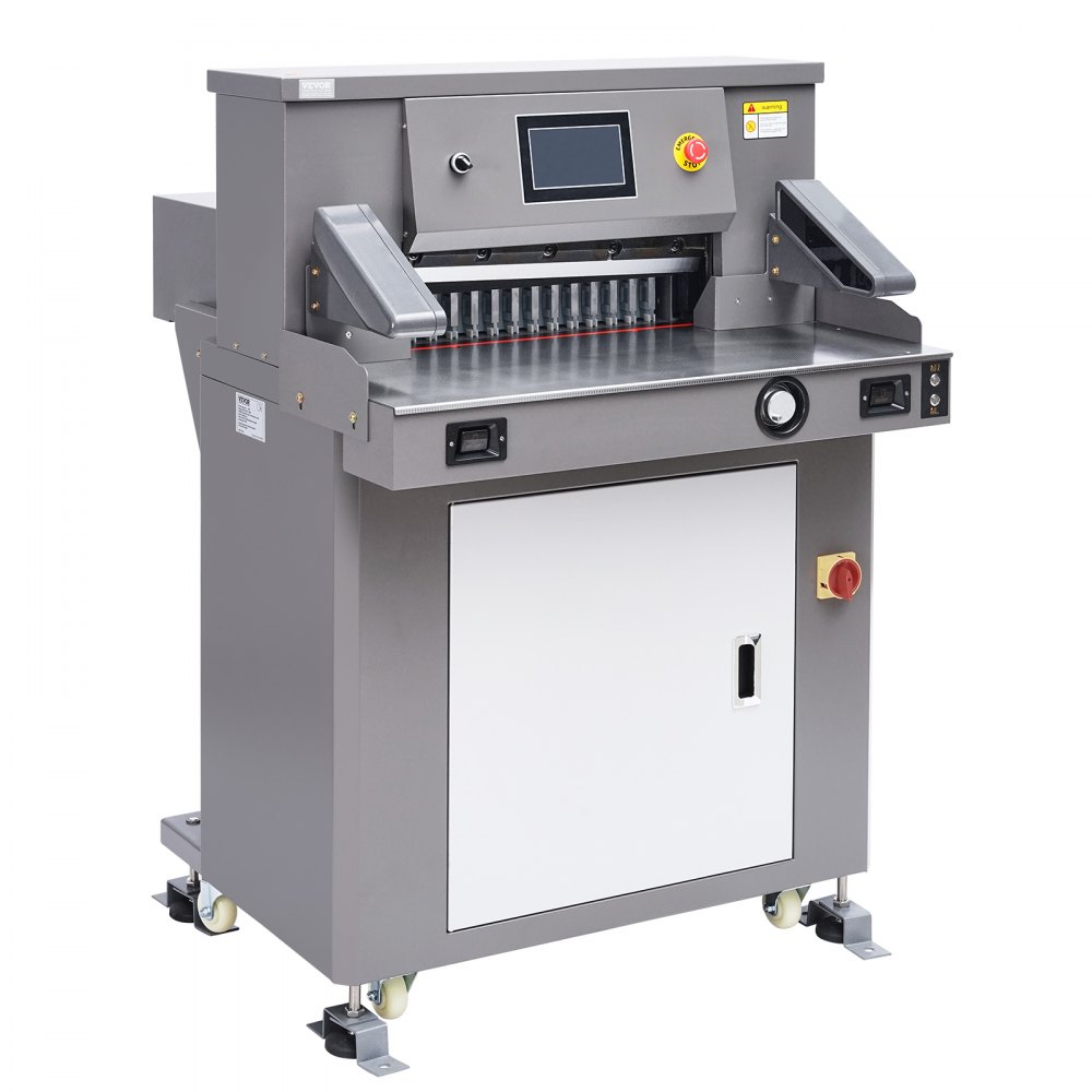 VEVOR Electric Paper Cutter, 1100W Heavy Duty Paper Cutter Machine 20.3 in / 515 mm Cutting Width, 3.1 in / 80 mm Cutting Thickness, Electric Guillotine Trimmer with Casters & 7 in Touchscreen
