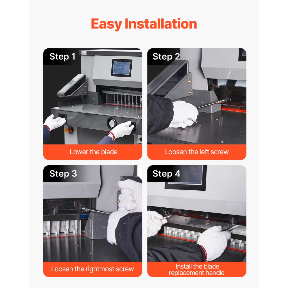 VEVOR Paper Cutter Blade, Heavy Duty Steel Blade Replacement Suitable for Professional Cutter H520TV7/E5208L, Paper Trimmer Machine Spare Blade,650 x 80 x 10 mm