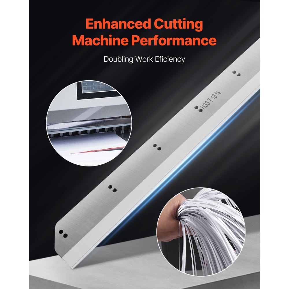 VEVOR Paper Cutter Blade, Heavy Duty Steel Blade Replacement Suitable for Professional Cutter H520TV7/E5208L, Paper Trimmer Machine Spare Blade,650 x 80 x 10 mm