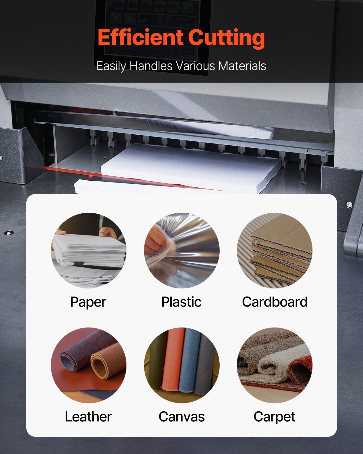 VEVOR Paper Cutter Blade, Heavy Duty Steel Blade Replacement Suitable for Professional Cutter H520TV7/E5208L, Paper Trimmer Machine Spare Blade,650 x 80 x 10 mm