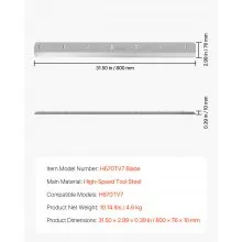 VEVOR Paper Cutter Blade, Heavy Duty Steel Blade Replacement Suitable for Professional Cutter H670TV7, Paper Trimmer Machine Spare Blade