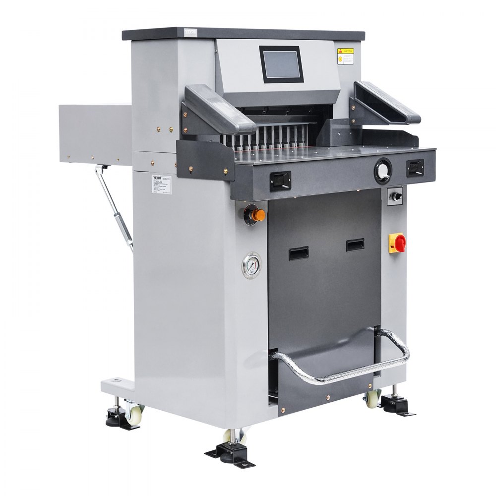 VEVOR Electric Hydraulic Paper Cutter, 2500W Heavy Duty Paper Cutter Machine 20.2 in/515 mm Cutting Width, 3.1 in/80 mm Cutting Thickness, Electric Guillotine Trimmer with Casters & Infrared Function