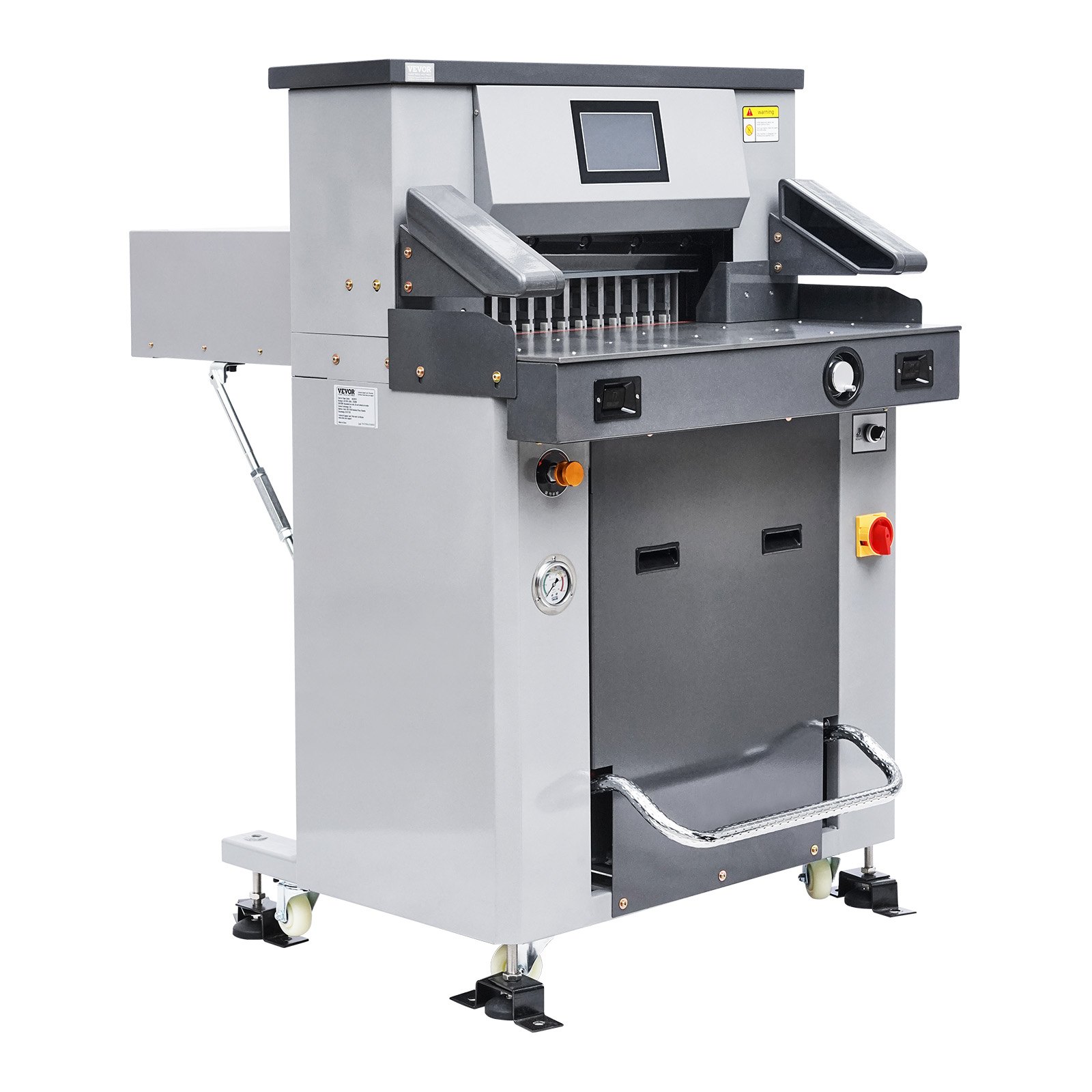 VEVOR Electric Hydraulic Paper Cutter, 2500W Heavy Duty Paper Cutter Machine 20.2 in/515 mm Cutting Width, 3.1 in/80 mm Cutting Thickness, Electric Guillotine Trimmer with Casters & Infrared Function