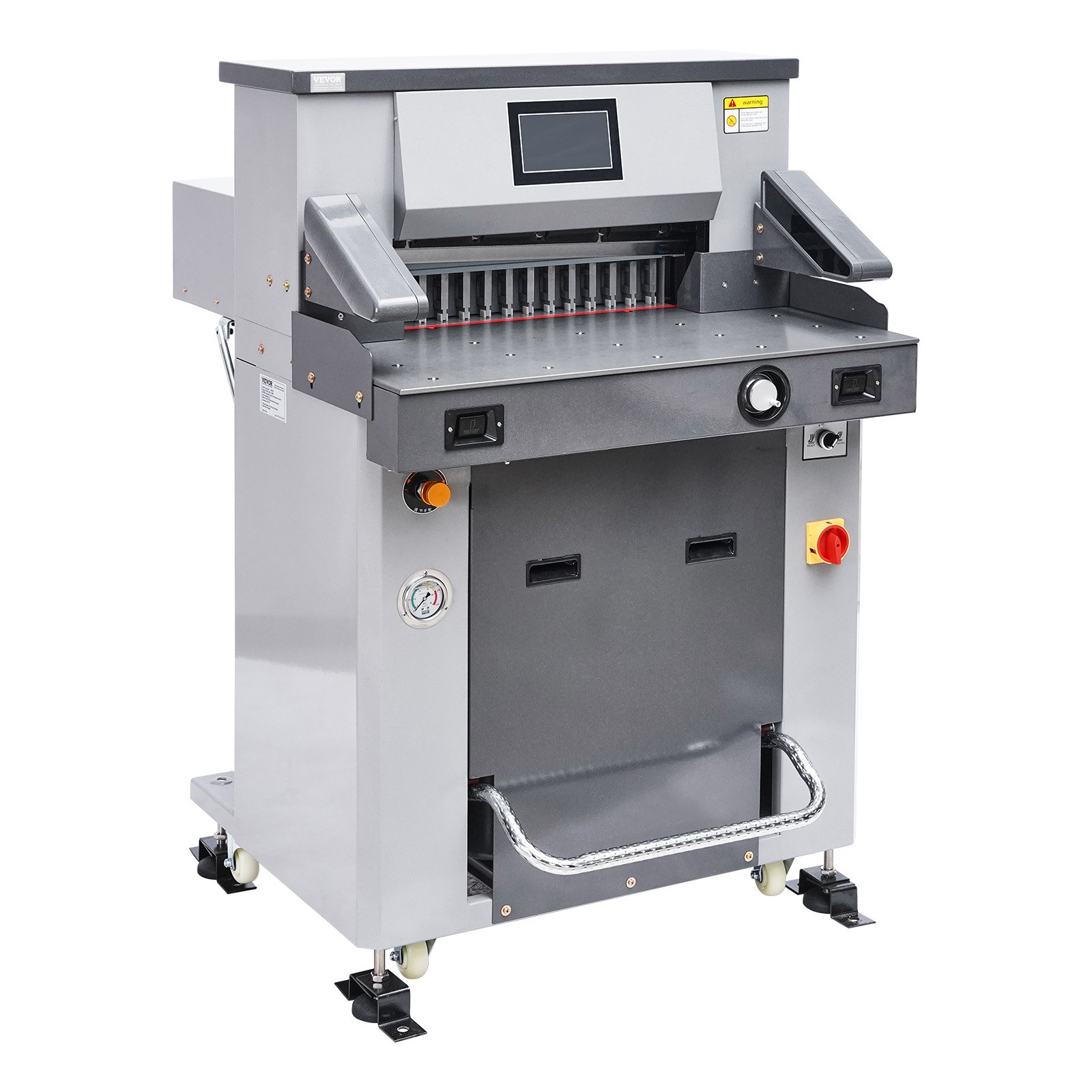 VEVOR Electric Hydraulic Paper Cutter, 2500W Heavy Duty Paper Cutter Machine 20.2 in/515 mm Cutting Width, 3.1 in/80 mm Cutting Thickness, Electric Guillotine Trimmer with Casters & Infrared Function