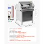 VEVOR Electric Paper Cutter, Heavy Duty Metal Paper Cutter Machine, 18.9 inch Cutting Width, 1.97 inch Cutting Thickness, Electric Hydraulic Guillotine Trimmer with Infrared Function & Spare Blade