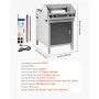 VEVOR Electric Paper Cutter, Heavy Duty Metal Paper Cutter Machine, 17.72 inch Cutting Width, 1.57 inch Cutting Thickness, Electric Guillotine Trimmer with Infrared Function and Spare Blade