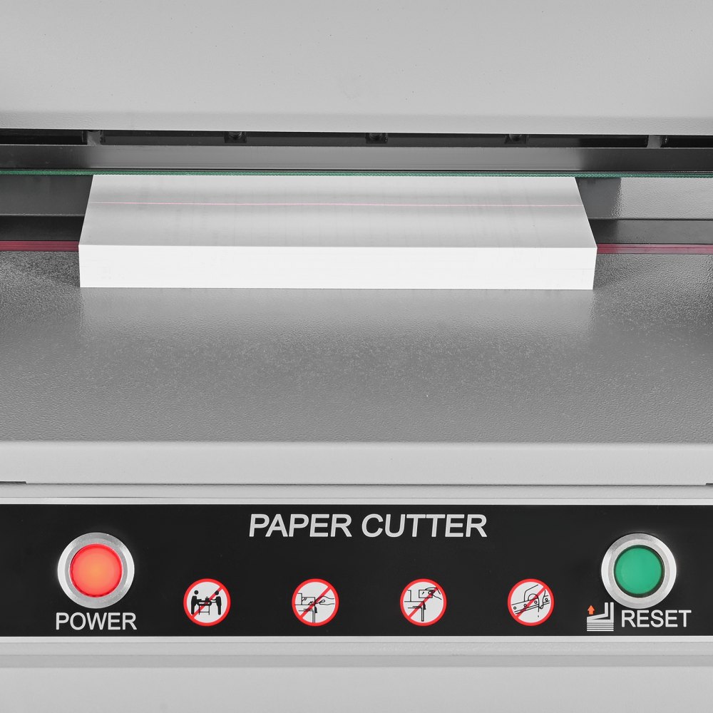VEVOR Electric Paper Cutter, Heavy Duty Metal Paper Cutter Machine, 450 mm Cutting Width, 40 mm Cutting Thickness, Electric Guillotine Trimmer with Infrared Function and Spare Blade
