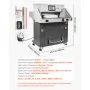VEVOR Electric Paper Cutter, Metal Hydraulic Paper Cutter Machine, 28 inch Cutting Width, 3.03 inch Cutting Thickness, Large Size Electric Guillotine Trimmer with Infrared Function and Spare Blade