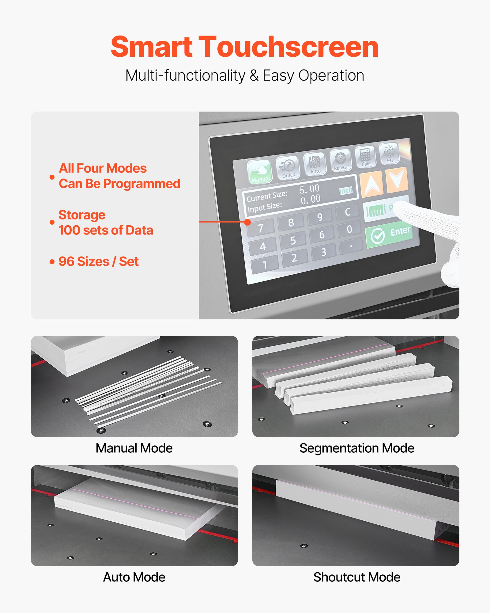 VEVOR Electric Paper Cutter, Metal Hydraulic Paper Cutter Machine, 28 inch Cutting Width, 3.03 inch Cutting Thickness, Large Size Electric Guillotine Trimmer with Infrared Function and Spare Blade