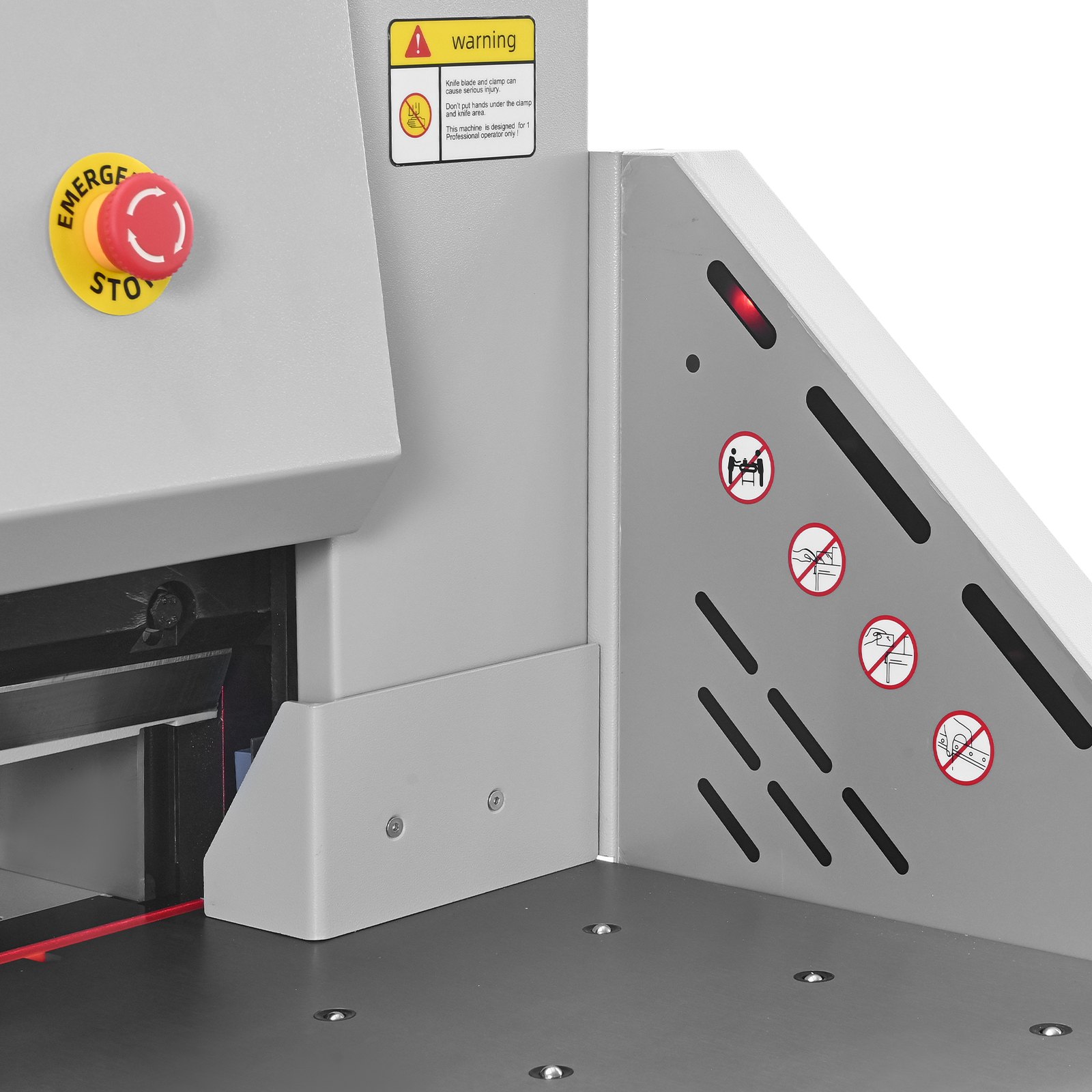 VEVOR Electric Paper Cutter, Metal Hydraulic Paper Cutter Machine, 28 inch Cutting Width, 3.03 inch Cutting Thickness, Large Size Electric Guillotine Trimmer with Infrared Function and Spare Blade