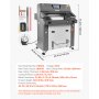 VEVOR Electric Paper Cutter, Metal Hydraulic Paper Cutter Machine, 26 inch Cutting Width, 3.94 inch Cutting Thickness, Large Size Electric Guillotine Trimmer with Infrared Function and Spare Blade