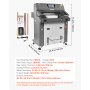 VEVOR Electric Paper Cutter, Metal Hydraulic Paper Cutter Machine, 660 mm Cutting Width, 100 mm Cutting Thickness, Large Size Electric Guillotine Trimmer with Infrared Function and Spare Blade