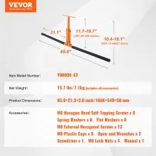 VEVOR Kayak Ceiling Storage Rack, Ceiling Storage Rack for 2 Kayak Canoe SUP, Adjustable Height Overhead Kayak Holder Hanger with Padded Arms, 250 LBS Max Load, for Indoor Outdoor Storage