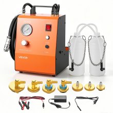VEVOR Electric Brake Bleeder Kit, 120V Automatic Brake Fluid Bleeding Kit with 7 Master Cylinder Adapters & Dual Power Supplies, 0.6 - 3 Bar Brake Pressure Bleeder Pump Fits Most Passenger Vehicles