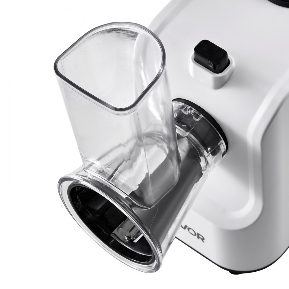 VEVOR Electric Cheese Grater Salad Maker, 200W Salad Shooter, Electric Vegetable Slicer Shredder Chopper for Fruits with 5 Attachments, Stainless Steel Food Cutter for Vegetables, and Cheeses