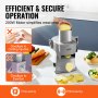 VEVOR Electric Vegetable Slicer, 4 in 1 Multifunctional Food Cutter, 200W Vegetable Chopper for Slicing Shredding Dicing and Slitting, with Cut-Resistant Gloves, for Commercial and Home Use