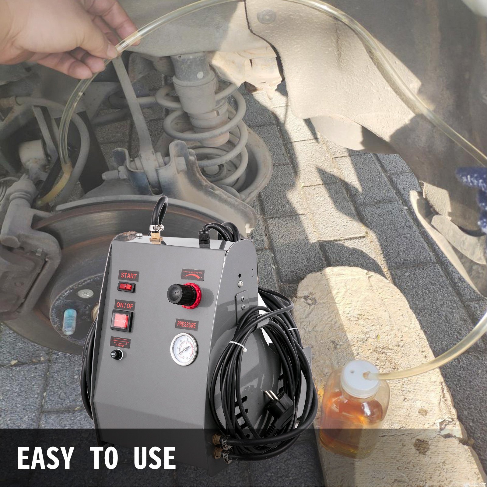 Electric Brake Bleeder Kit Brake Bleeding Device Brake Fluid Flush 10l Container