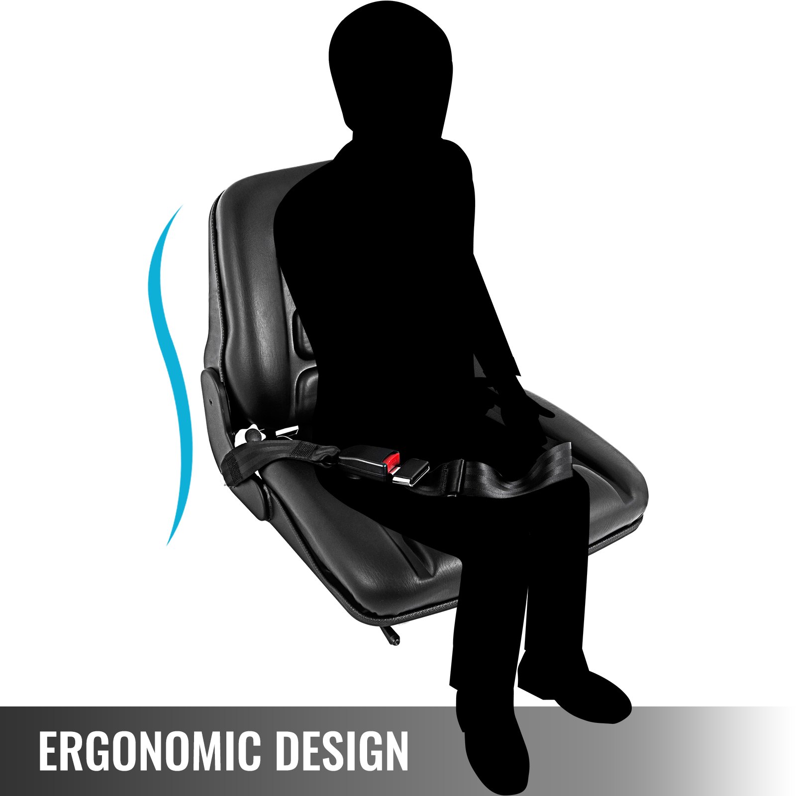 Forklift Seat Adjustable with Suspension with Auto Seat Lock Seat Belt