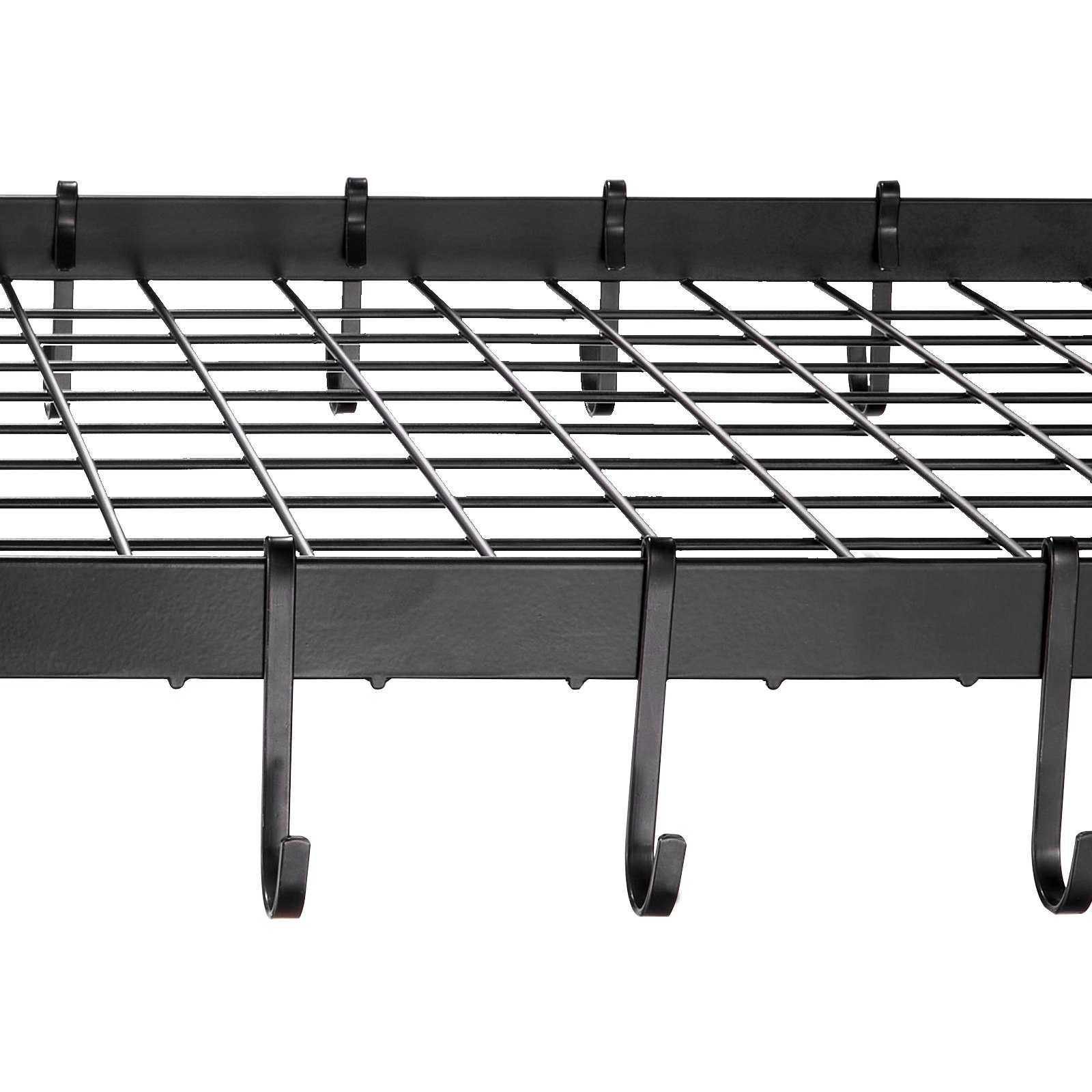 VEVOR Hanging Pot Rack, 32 inch Hanging Pot Rack Ceiling Mount, Ceiling Pot Rack with 12 S Hooks, 80 lbs Loading Weight, Ideal for Home, Restaurant, Kitchen Cookware, Utensils