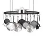 VEVOR Hanging Pot Rack, 36 inch Hanging Pot Rack Ceiling Mount, Ceiling Pot Rack with 20 S Hooks, 80 lbs Loading Weight, Ideal for Home, Restaurant, Kitchen Cookware, Utensils