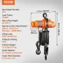 VEVOR Electric Chain Hoist, 2200 lbs Load, 20 ft Lifting Height, 6.9 ft/min Speed, 120V, Single Phase Overhead Crane with Chain, 328 ft Wireless & 15 ft Wired Remote Control for Garage, Shop, and Home