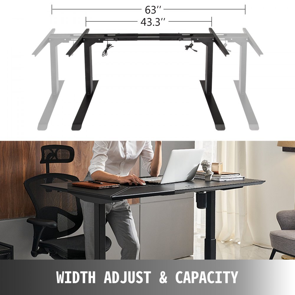 Electric Standing Desk Riser Sit Stand Height Adjustable Motorised Dual Motor