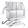 VEVOR 1.27M Pet Dog Bathing Station Electric Height Adjust, Professional Stainless Steel Dog Grooming Tub w/ Soap Box, Faucet,Rich Accessory,Bathtub for Multiple Pets, Washing Sink for Home(Right)