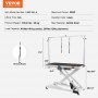 VEVOR 50" Electric Pet Grooming Table, Heavy Duty Dog Grooming Arm for Large Dogs, Height Adjustable Dog Grooming Station, Anti Slip Tabletop/Dog Grooming Station, Max Bearing 400LBS