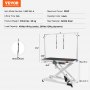 VEVOR 50" Electric Pet Grooming Table, Heavy Duty Dog Grooming Arm for Large Dogs, Height Adjustable Dog Grooming Station, Anti Slip Tabletop/Dog Grooming Station, Max Bearing 400LBS