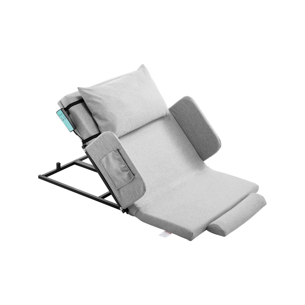 VEVOR Electric Lifting Backrest for Bed, 136kg Capacity, 4-68° Adjustable Lifting Bed Backrest, with Guardrail Armrest & Storage Pouch, Machine Washable, Assist Pregnant Women Elderly Patient Handicap