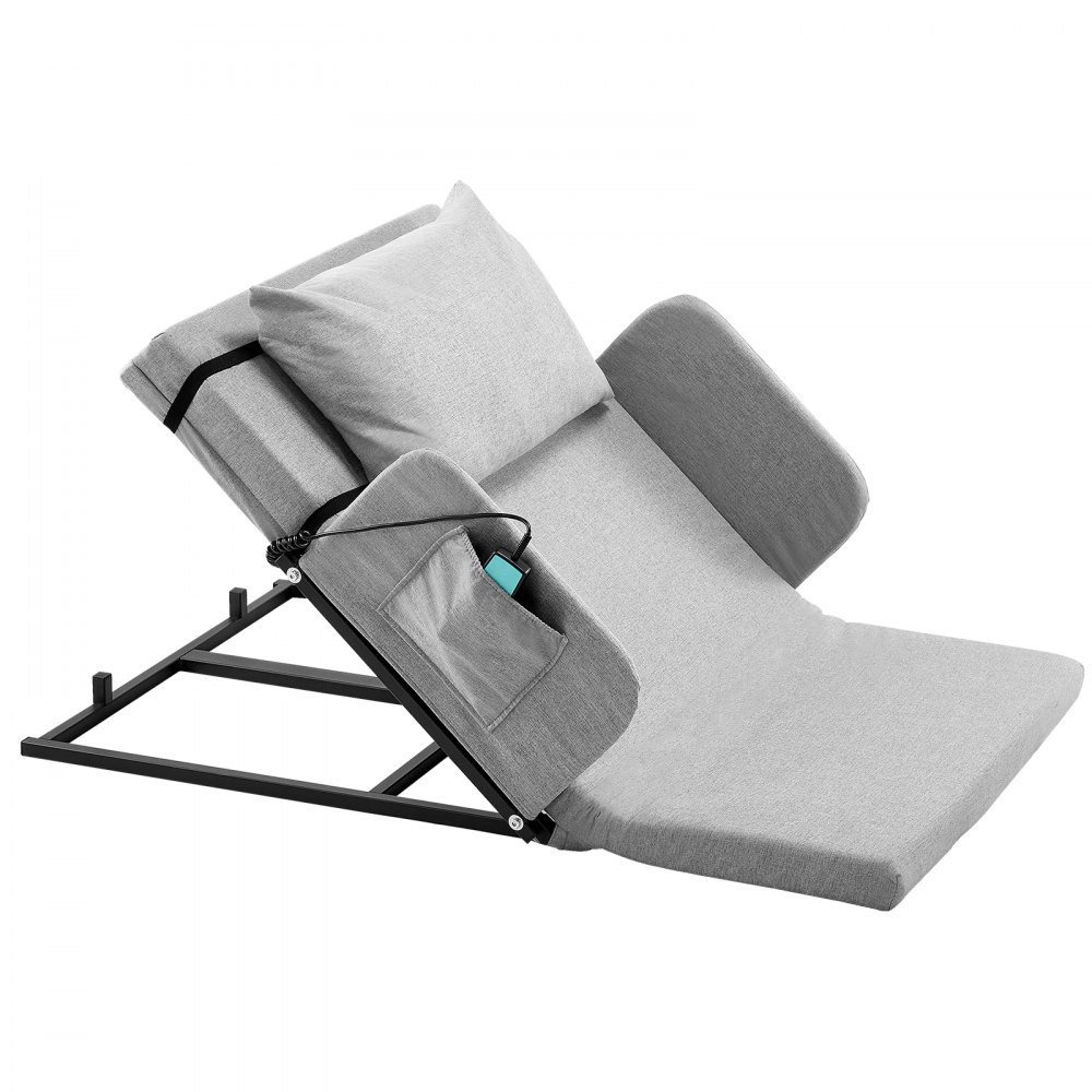 VEVOR Electric Lifting Backrest for Bed, 136kg Capacity, 4-68° Adjustable Lifting Bed Backrest, with Guardrail Armrest & Storage Pouch, Machine Washable, Assist Pregnant Women Elderly Patient Handicap