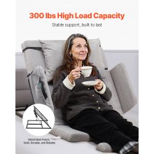 VEVOR Electric Lifting Backrest 136 kg 4-68° Adjustable with Guardrail & Pouch,1185 x 810 mm