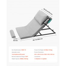 Electric Lifting Backrest 300 lbs 4-68° Adjustable Lifting Bed Backrest