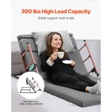 Electric Lifting Backrest 300 lbs 4-68° Adjustable with Folable Guardrail