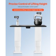 260 lbs Adjustable Electric Table Lifting Column System 14.2-31.1 in Height Range