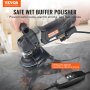 VEVOR Wet Stone Polisher 4-Inch 800W Electric Concrete Polisher 6 Speed 7 Pads