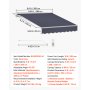 VEVOR Electric Retractable Awning, 9.8' x 8.2' Motorized Patio Awning, Sunshade Shelter with Remote Controller & Manual Crank Handle, Waterproof Polyester Fabric for Outdoor Deck, Balcony, Yard, Gray