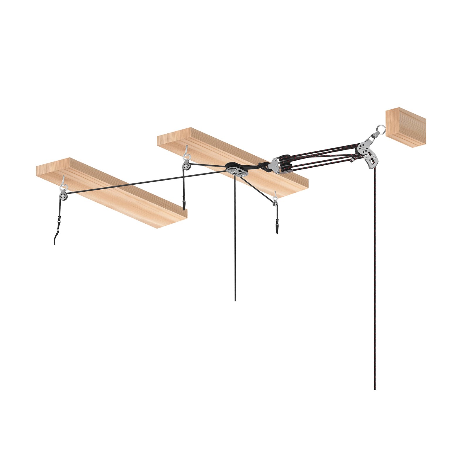 VEVOR Hard Top Remover Lift, 99.79 kg, Jeep Hardtop Removal Storage Roof Hoist with Anti-Drop System, Easy One-Person Operation, Support 8-16 in Ceiling, for 2-Door & 4-Door Jeep Wrangler JK JL & Ford