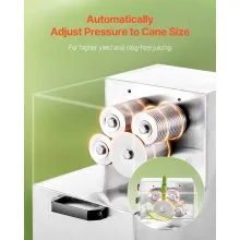 800W Commercial Electric Sugar Cane Juicer 661LBS/H 4 Rollers 2.4" Inlet