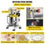 VEVOR Commercial Electric Food Mixer Stand Mixer 16.5L Dough Mixer 3 Speeds 500W