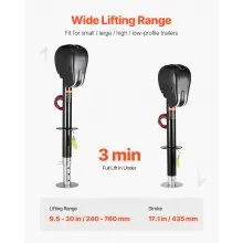 Electric Trailer Jack 3500 lbs Power Tongue Jack for RV Trailer & Camper Black(Equipped with memory function)