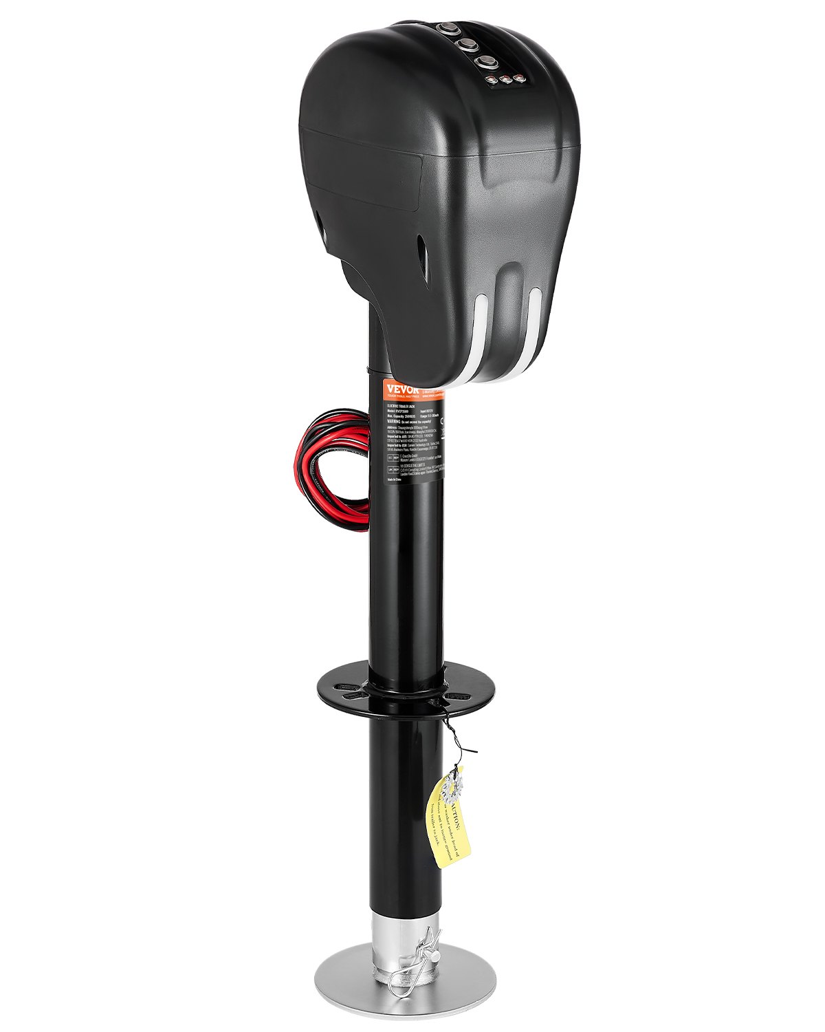 VEVOR Electric Trailer Jack, 3500 lbs, Heavy Duty RV Electric Power Tongue Jack with 2 Way Connector, Memory Function, Crank Handle & Weatherproof Jack Cover, 9.5"-26.3" Lift, for Trailers & Campers