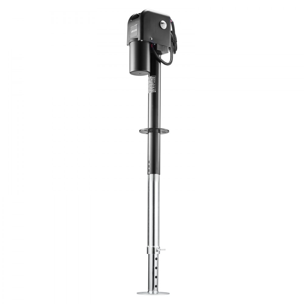 VEVOR Electric Trailer Jack, 7500 lbs Capacity, Electric Power Tongue Jack with Waterproof Protective Cover & LED Light for Travel Trailer, Camper, RV, 9.84-27.84 in Lift, 12V DC with Wiring, Black