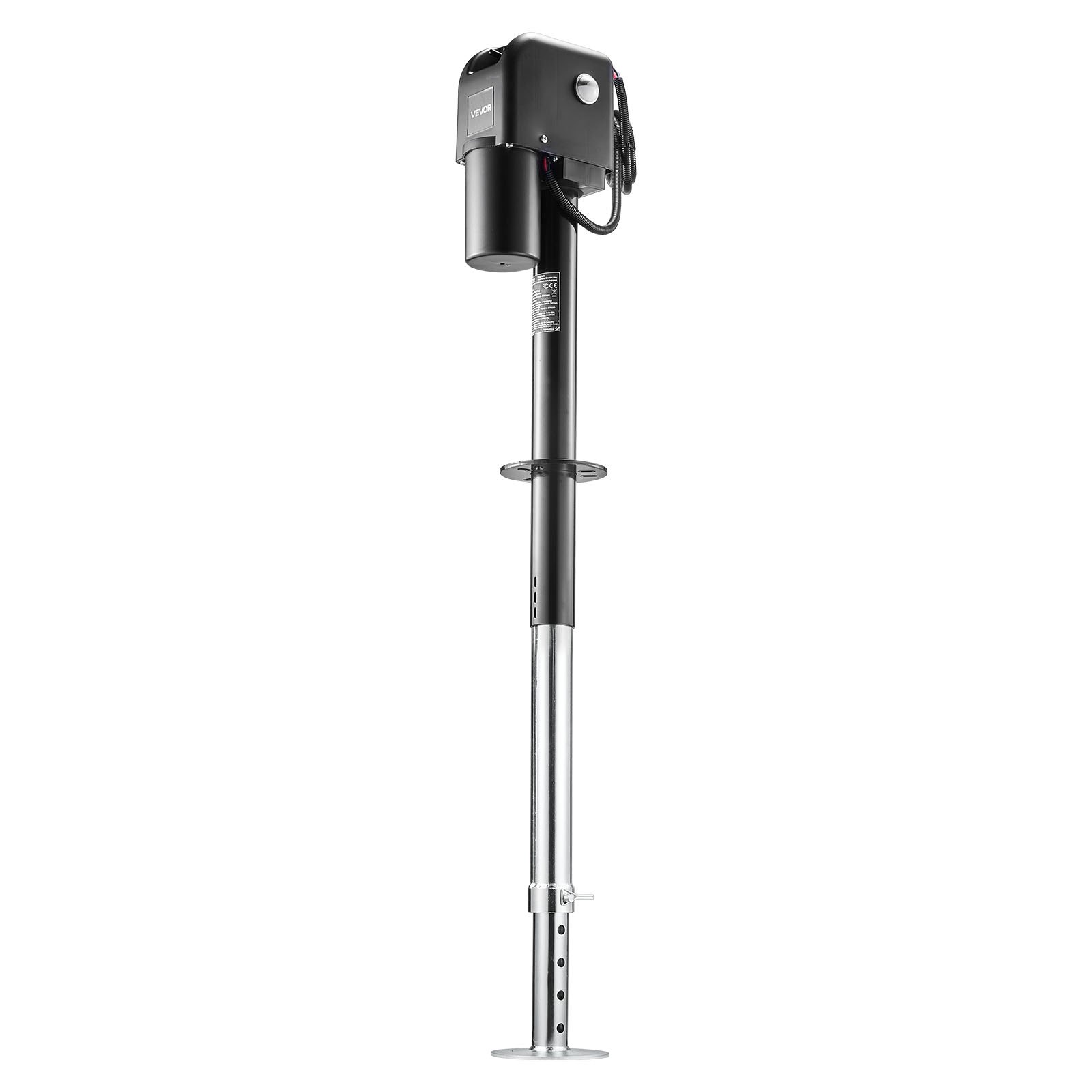 VEVOR Electric Trailer Jack, 7500 lbs Capacity, Electric Power Tongue Jack with Waterproof Protective Cover & LED Light for Travel Trailer, Camper, RV, 9.84-27.84 in Lift, 12V DC with Wiring, Black